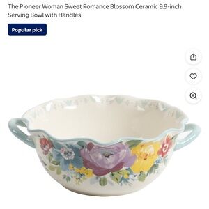 The Pioneer Woman Sweet Romance Blossoms Bowl 11.8 inch x 9.9 inch